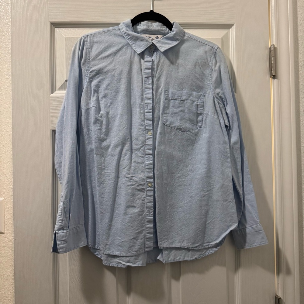 Old Navy Blue Casual Button Down Shirt